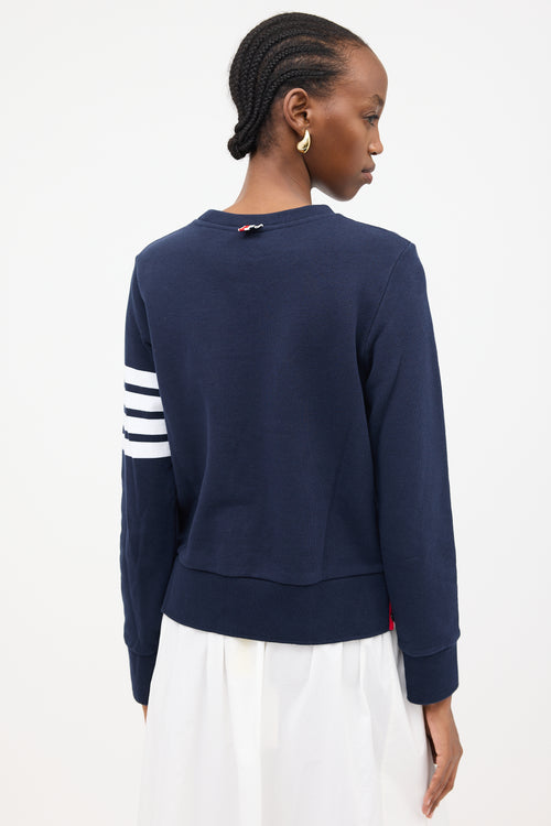 Thom Browne 4-Bar Crewneck Sweatshirt