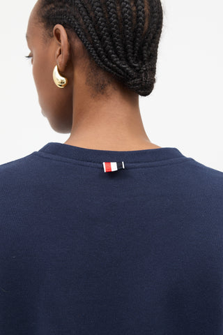 Thom Browne 4-Bar Crewneck Sweatshirt