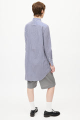 Thom Browne Blue & White Plaid Extended Shirt