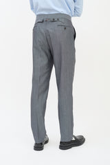 Thom Browne Dark Grey Wool & Mohair Tapered Trouser