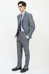 Thom Browne Dark Grey Wool & Mohair Tapered Trouser