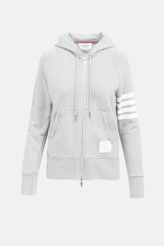 Thom Browne 4-Bar Zip Hoodie