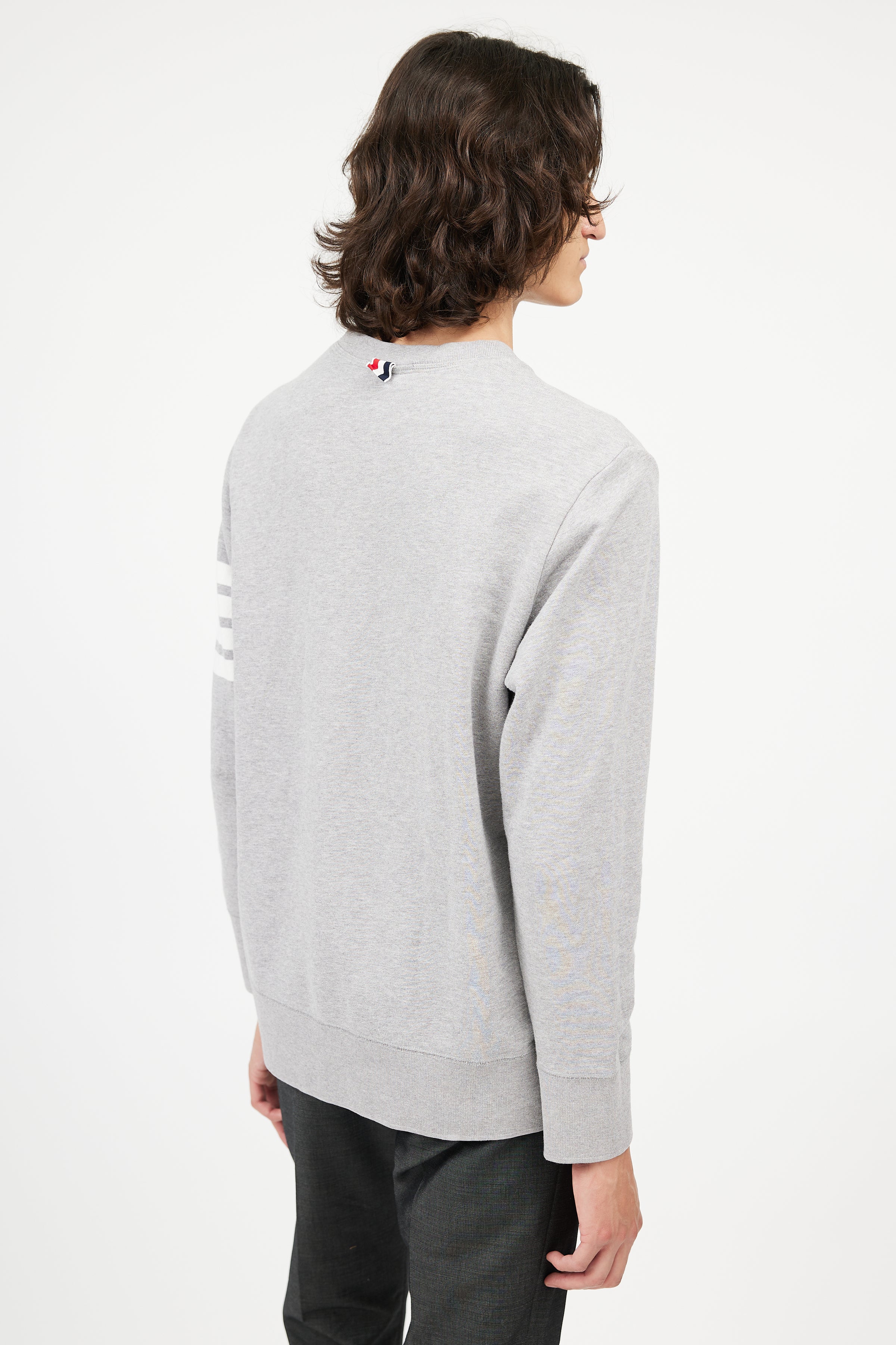 Thom Browne VSP // Cotton – 4-Bar Grey Sweatshirt Consignment