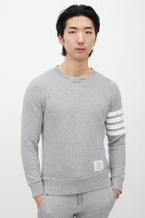 Thom Browne Grey & White Striped Co-Ord Set