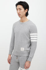 Thom Browne Grey & White Striped Co-Ord Set