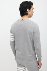 Thom Browne Grey & White Striped Co-Ord Set