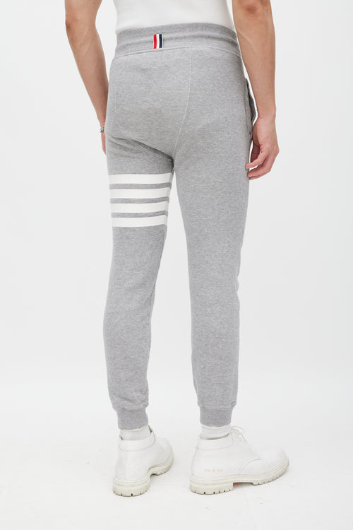 Thom Browne Grey & White Striped Co-Ord Set