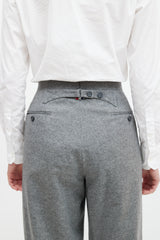 Thom Browne Grey Wool Gathered Trouser