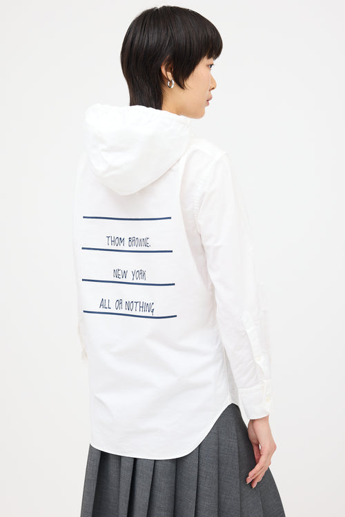 Thom Browne Hooded All Or Nothing Shirt