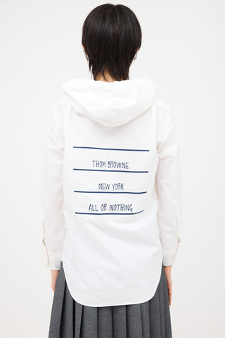Thom Browne Hooded All Or Nothing Shirt