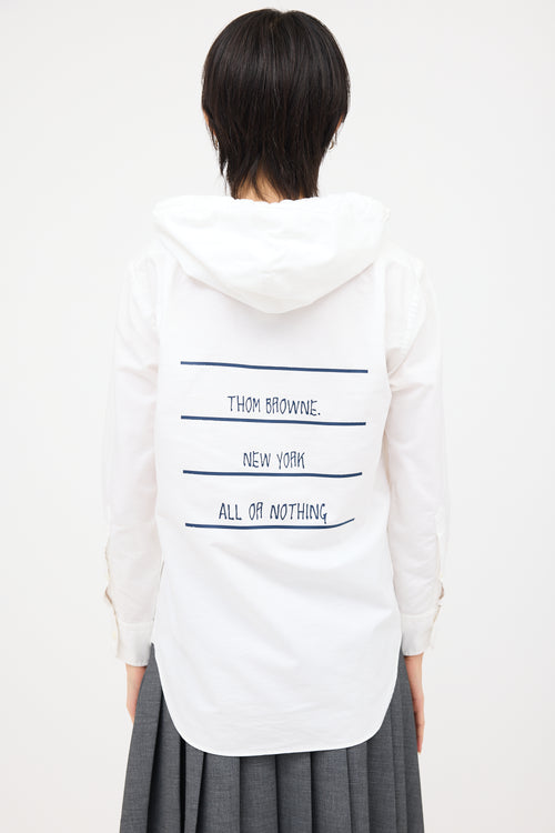 Thom Browne Hooded All Or Nothing Shirt