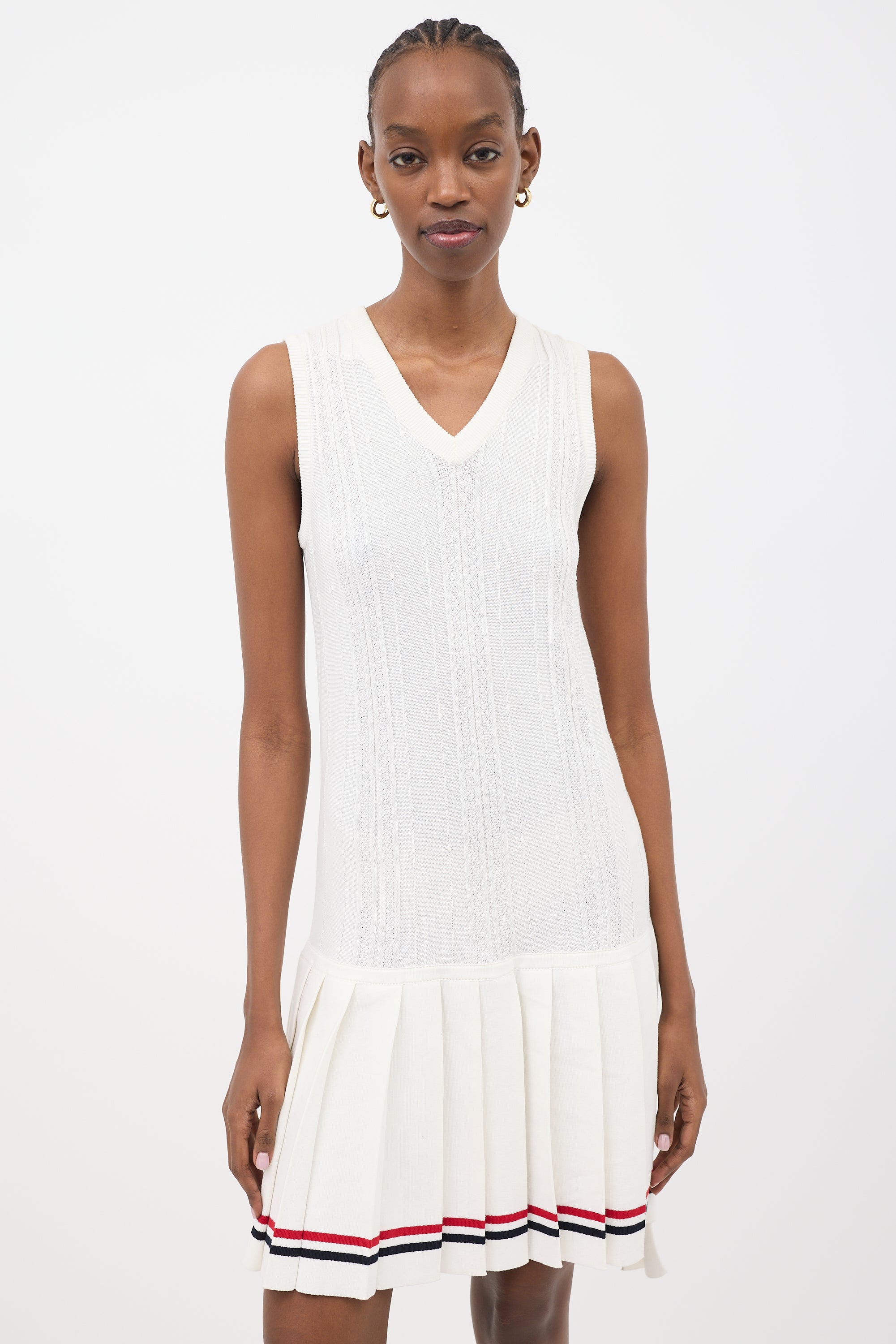 thom browne tennis dress Children'S Pique Tennis Dress