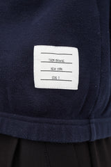 Thom Browne Navy Four Bar Quarter Zip Sweater