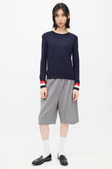 Thom Browne Navy & Multicolour Stripe Knit Sweater