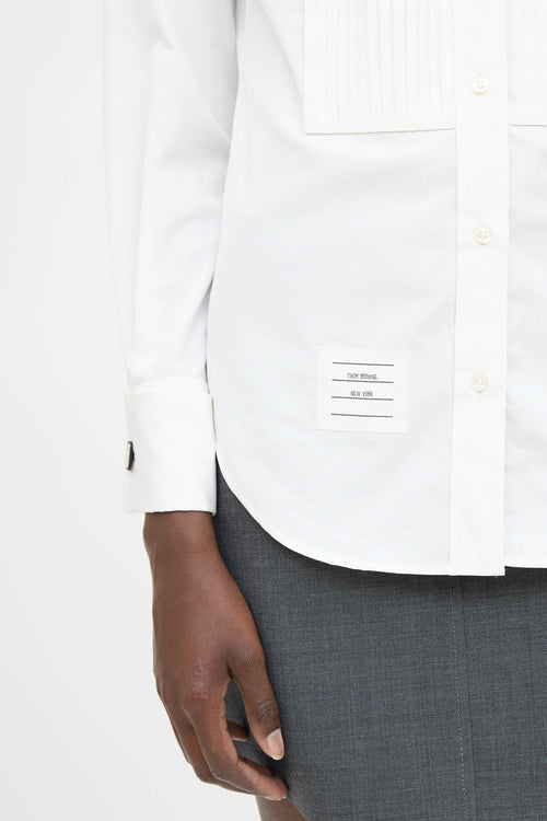 Thom Browne Pleated Tuxedo Shirt