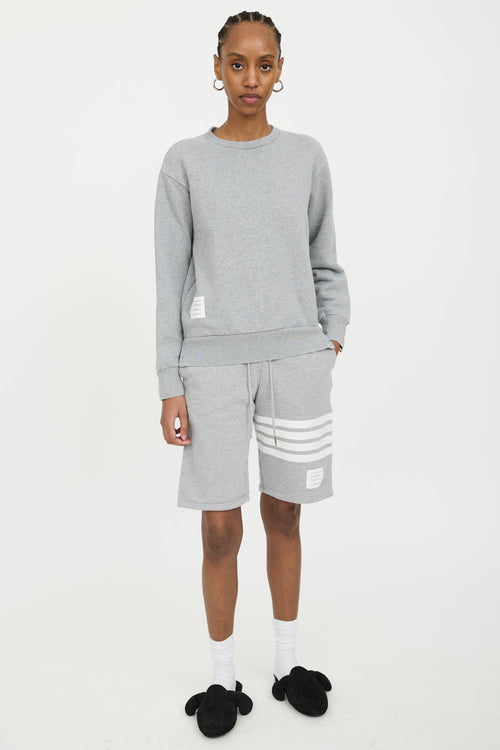 Thom Browne Webbed Striped Sweatshirt