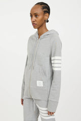 Thom Browne 4-Bar Zip Hoodie