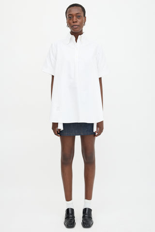 Thom Browne A-Line Polo Blouse