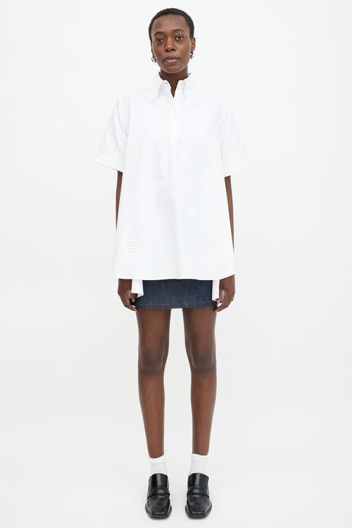 Thom Browne A-Line Polo Blouse