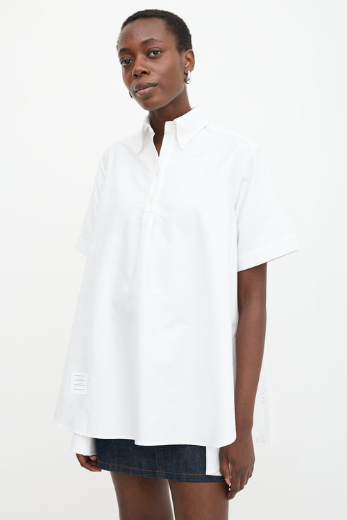 Thom Browne A-Line Polo Blouse