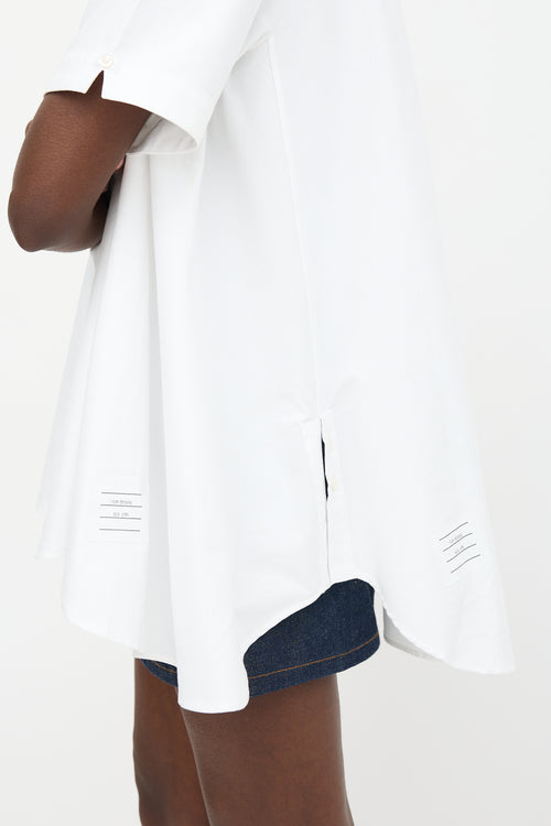 Thom Browne A-Line Polo Blouse