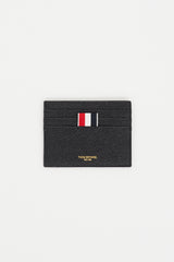 Thom Browne Black Pebbled Leather Cardholder