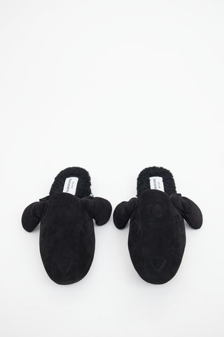 Thom Browne Black Suede Hector Slipper