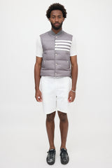 Thom Browne Down 4-Bar Puffer Vest
