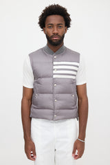 Thom Browne Down 4-Bar Puffer Vest