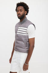 Thom Browne Down 4-Bar Puffer Vest