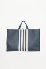 Thom Browne Leather Four Bar Squared Tote