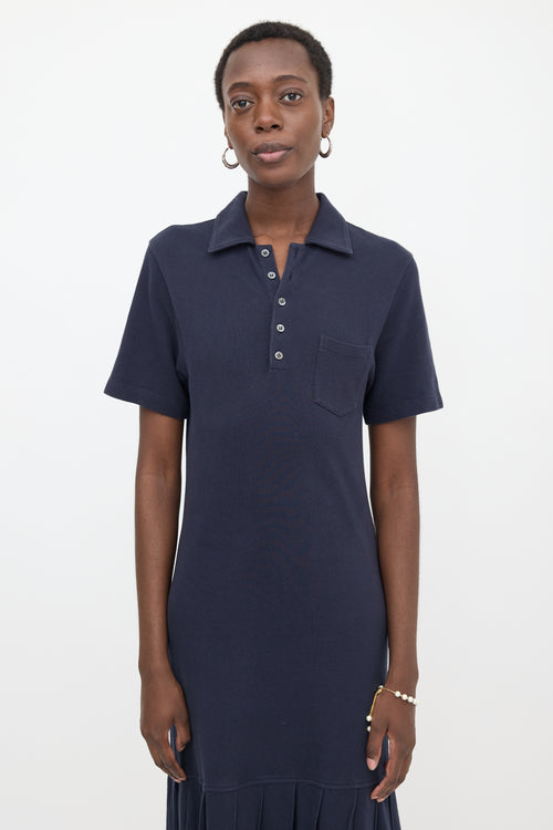 Thom Browne Pleated Polo Dress