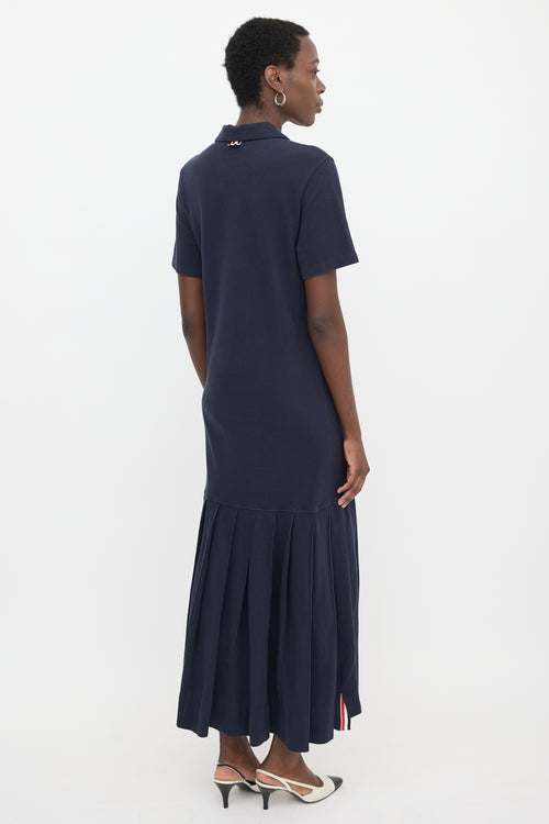 Thom Browne Pleated Polo Dress