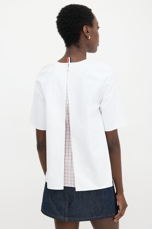 Thom Browne Poplin Checked Blouse