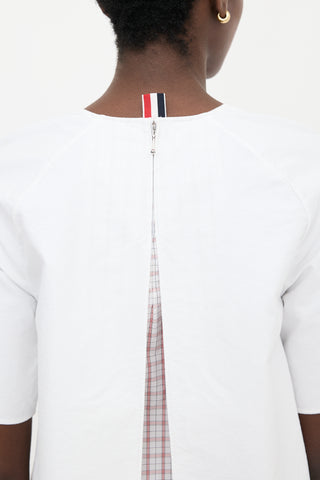 Thom Browne Poplin Checked Blouse