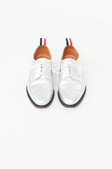 Thom Browne Silver Leather Brogue Oxford