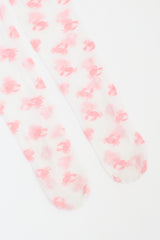 Thom Browne White & Pink Icon Intarsia Tights