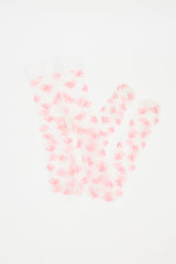 Thom Browne White & Pink Icon Intarsia Tights
