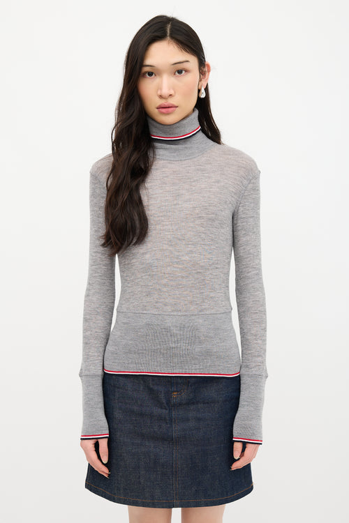 Thom Browne Wool Knit RWB Top