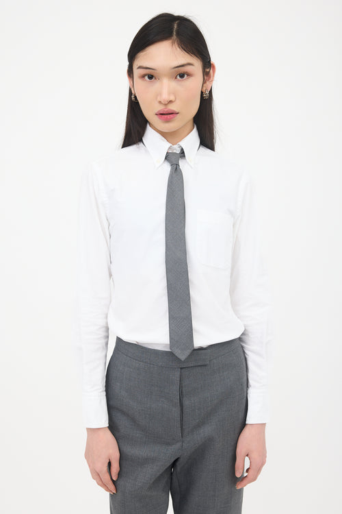 Thom Browne Wool RWB Slim Tie