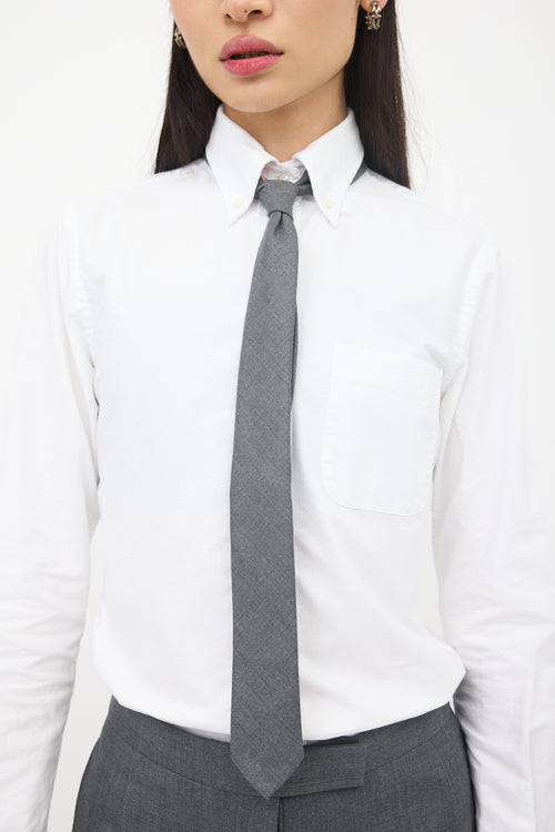 Thom Browne Wool RWB Slim Tie