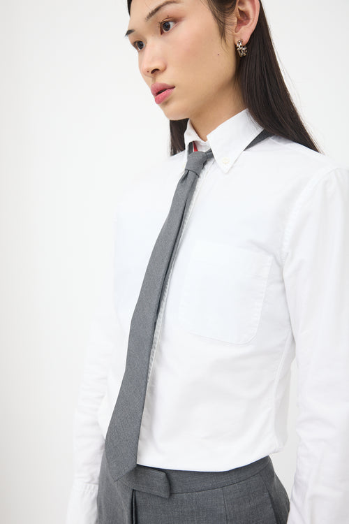 Thom Browne Wool RWB Slim Tie