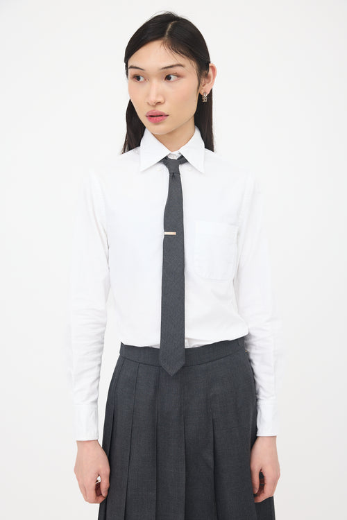 Thom Browne Wool RWB Slim Tie