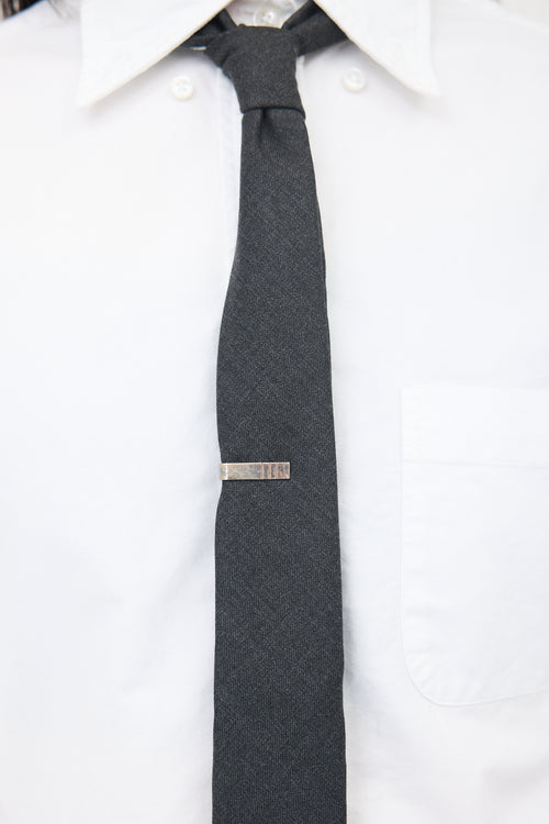Thom Browne Wool RWB Slim Tie