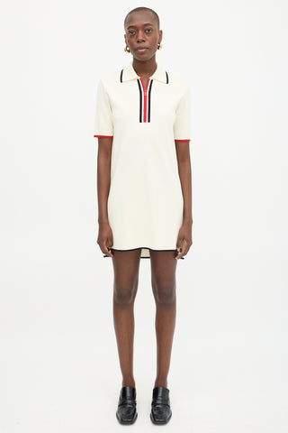 Wool Striped Polo Dress