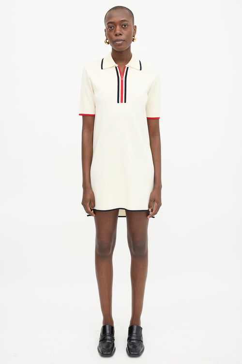 Wool Striped Polo Dress