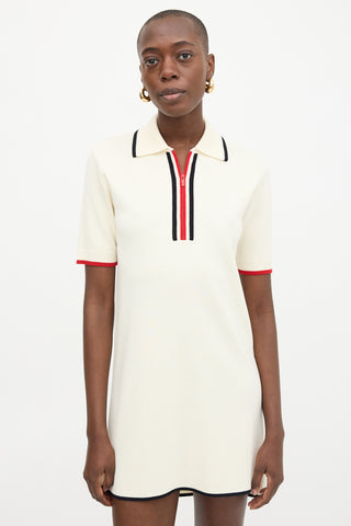 Wool Striped Polo Dress