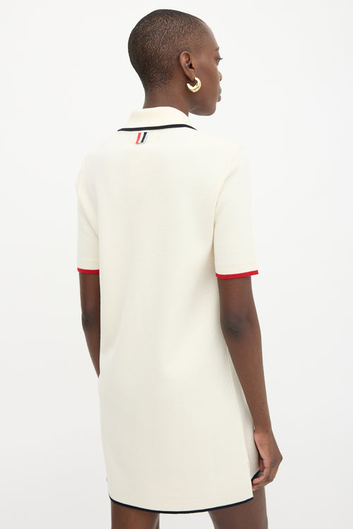 Wool Striped Polo Dress