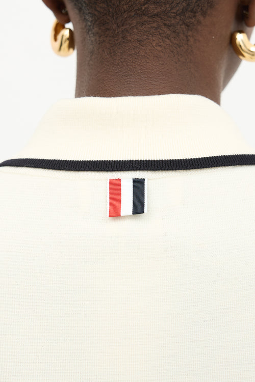 Wool Striped Polo Dress