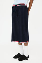 Thom Browne Navy & Multi Pleated Skirt